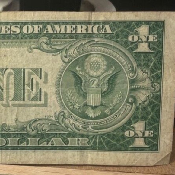 1935-F One Dollar Bank Note Pt Blue Seal Certificate Us Federal $1. Vintage - Picture 8 of 8